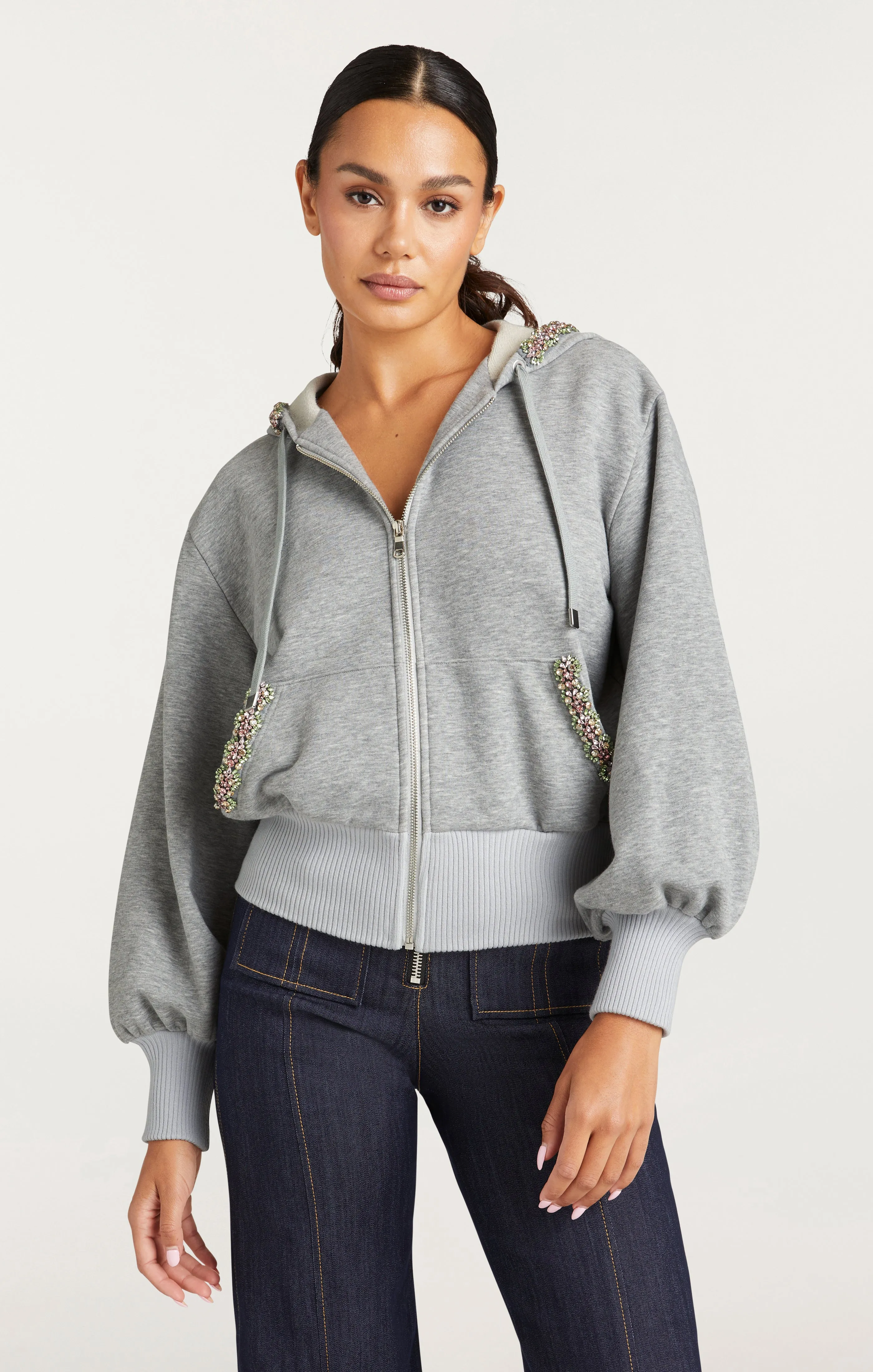 Heather Maddie Zip Up Sweatshirt