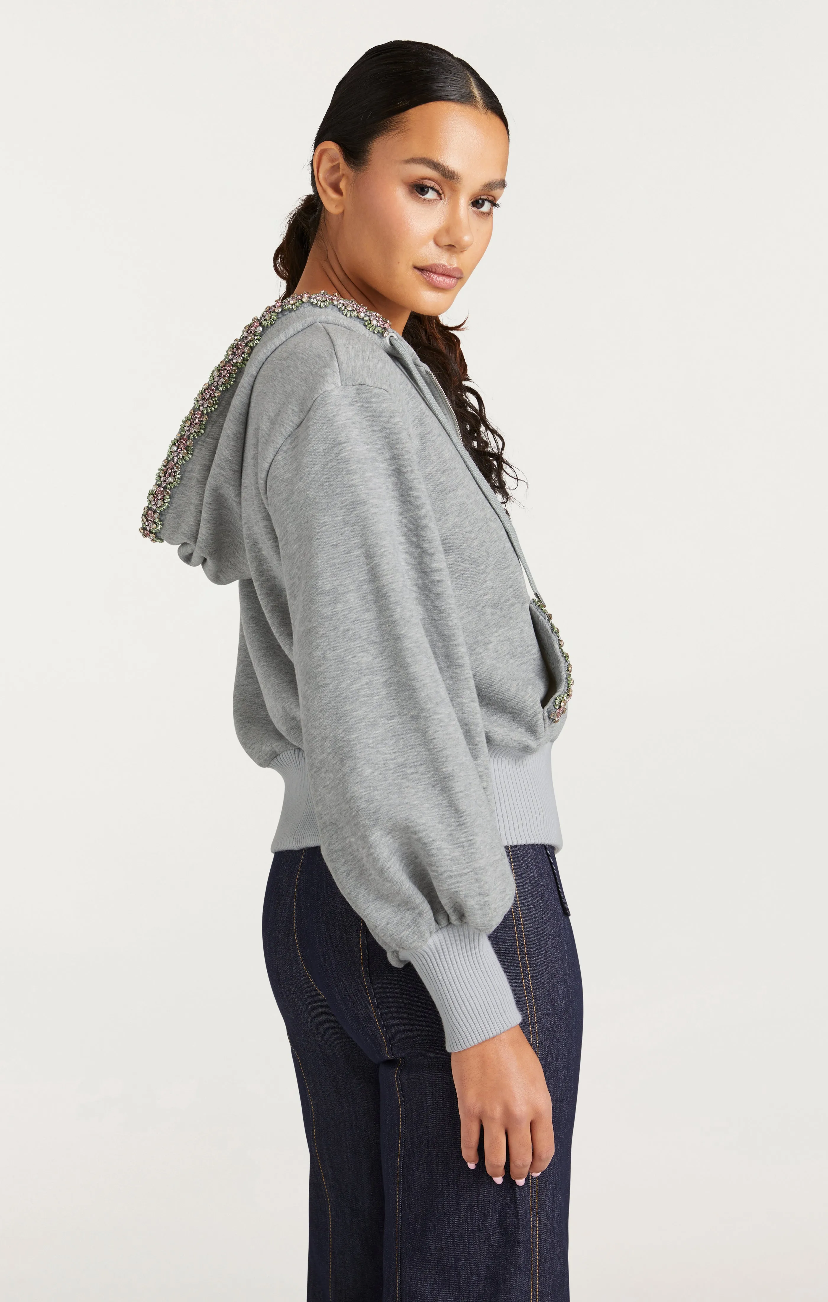 Heather Maddie Zip Up Sweatshirt