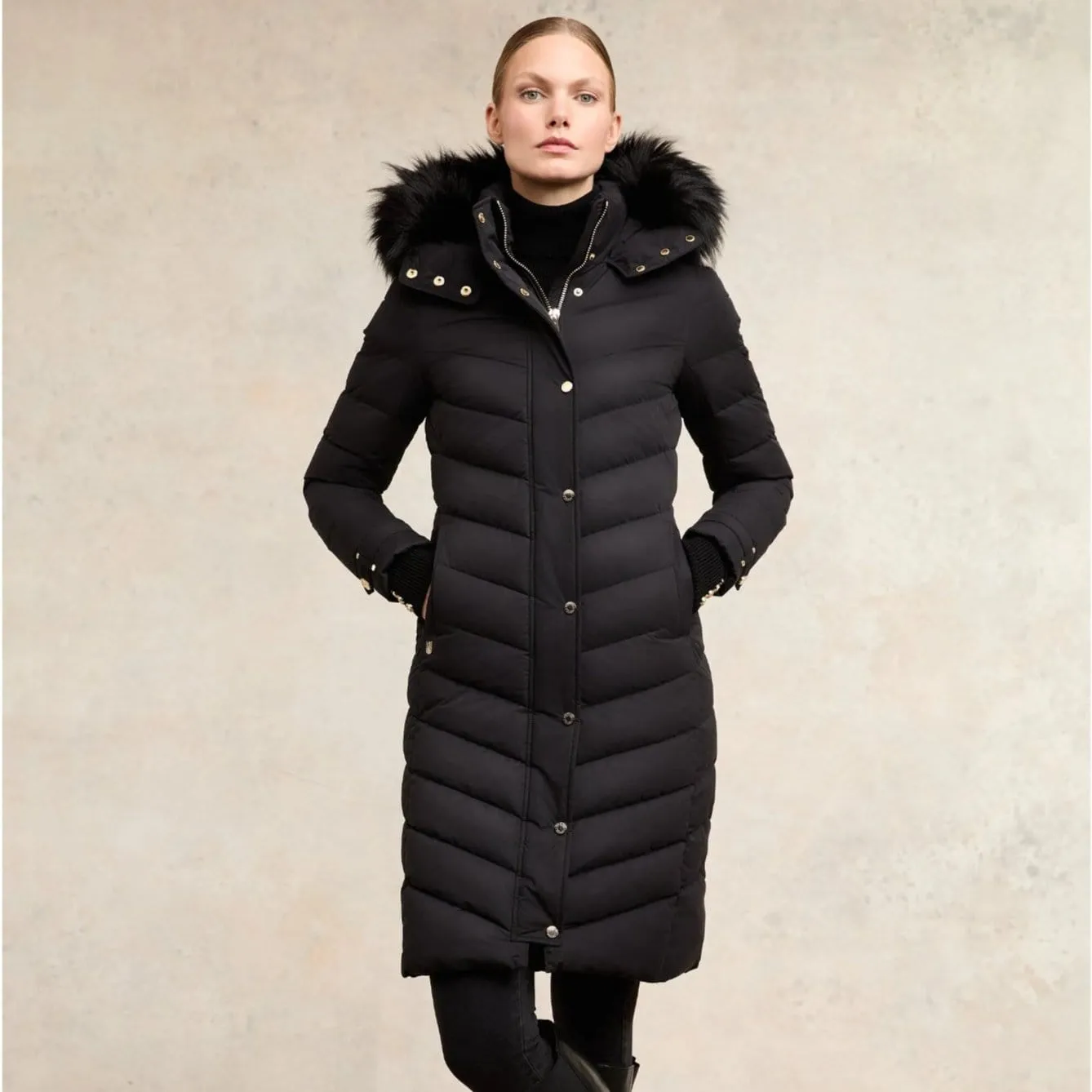 Holland Cooper Chamonix Coat In Black