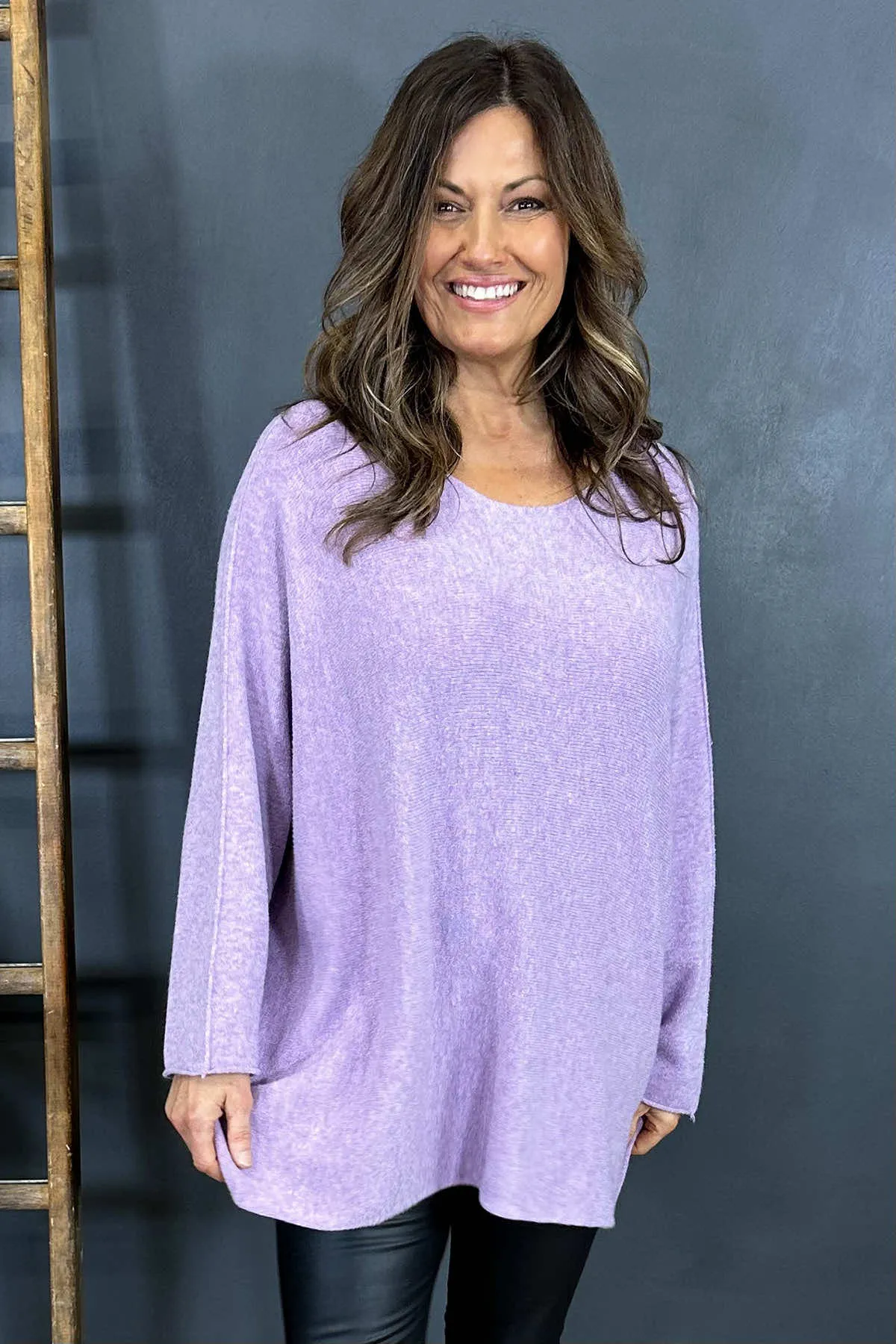 Leah Knitted Jumper Purple