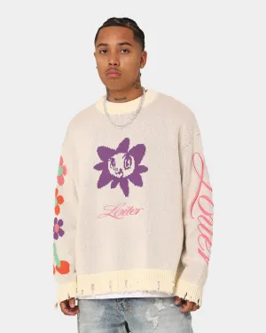 Loiter Flower Boi Knit Sweater Off White