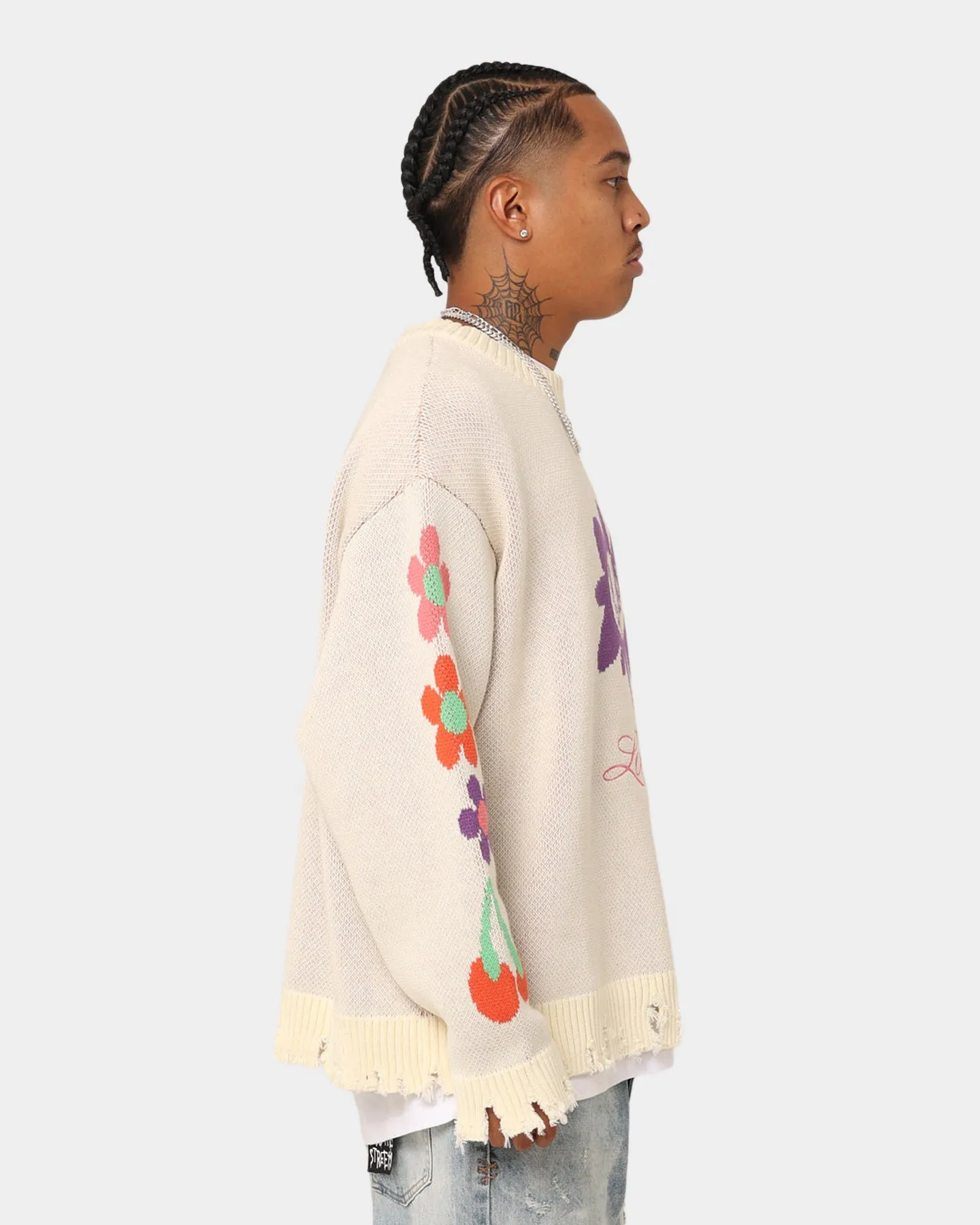 Loiter Flower Boi Knit Sweater Off White