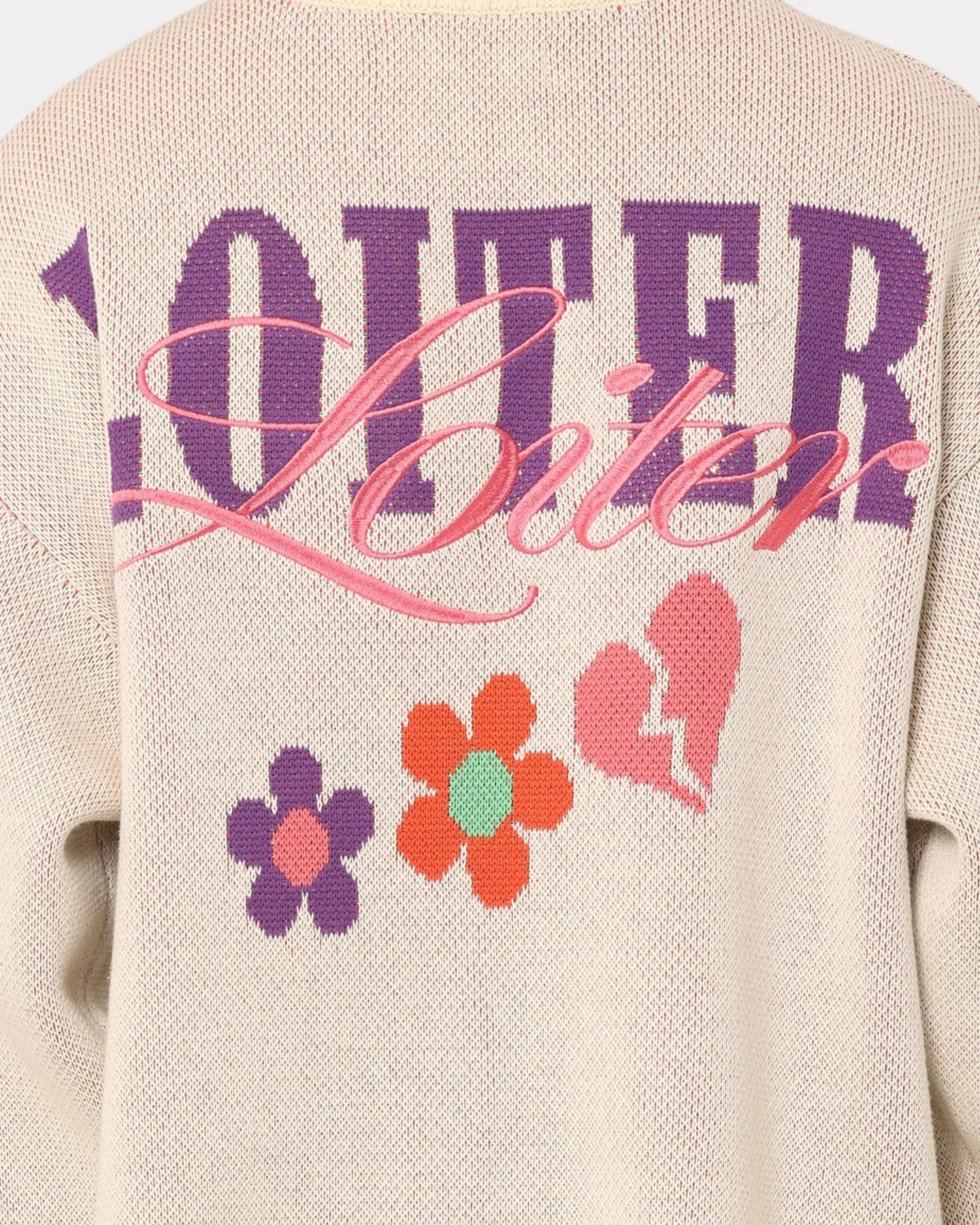 Loiter Flower Boi Knit Sweater Off White