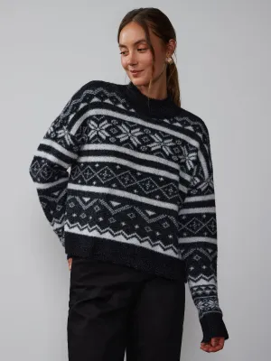 Long Sleeve Fair Isle Stripe Sweater