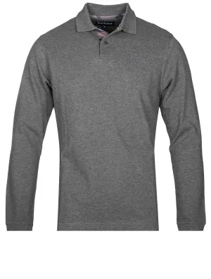 Long Sleeve Sports Polo-Grey