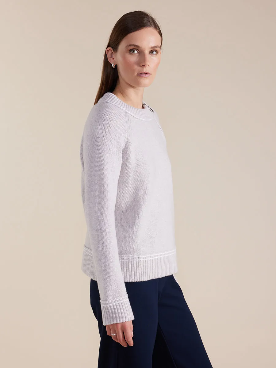 Long Sleeve Zip Seam Sweater