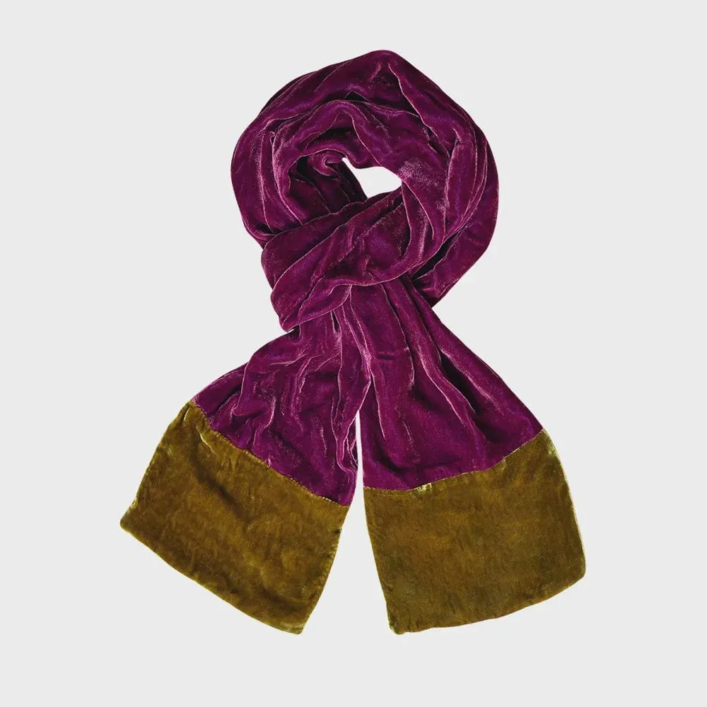 Lua Velvet Two Tone Scarf (many colours)