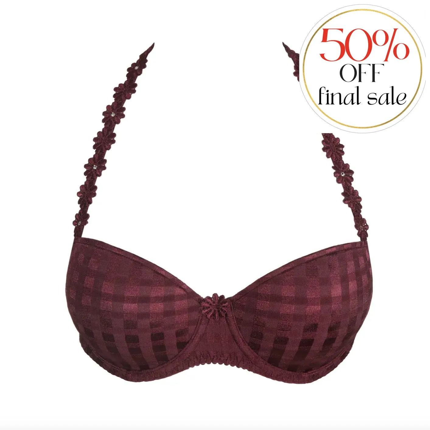 Marie Jo Avero Balcony Bra in Wine 0100419 $154.00