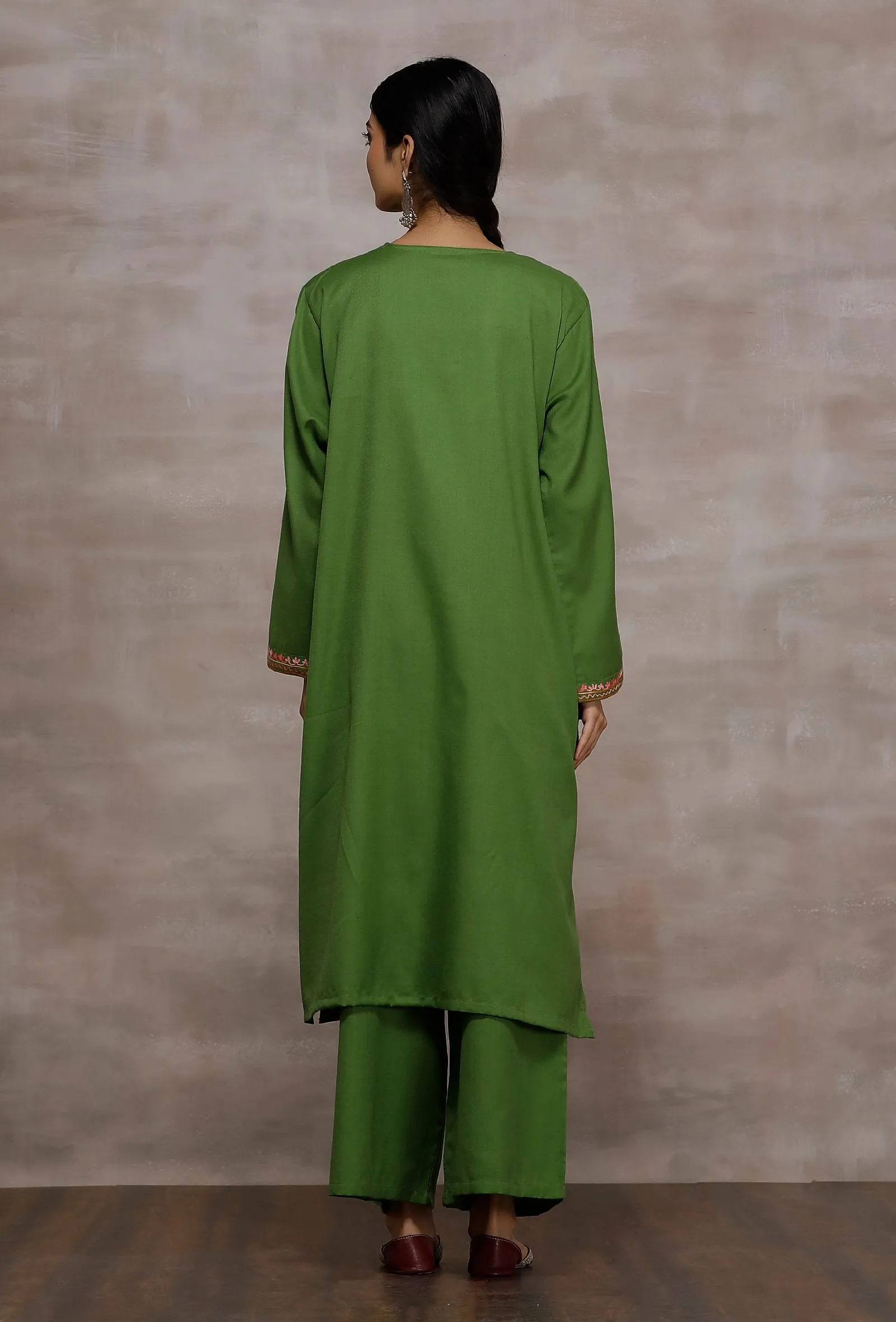 Mehreen Green Woollen Kurta