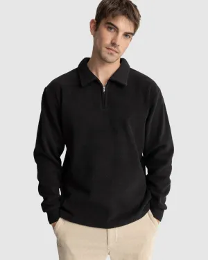 MENS OSKAR QUARTER ZIP REVERSE FLEECE