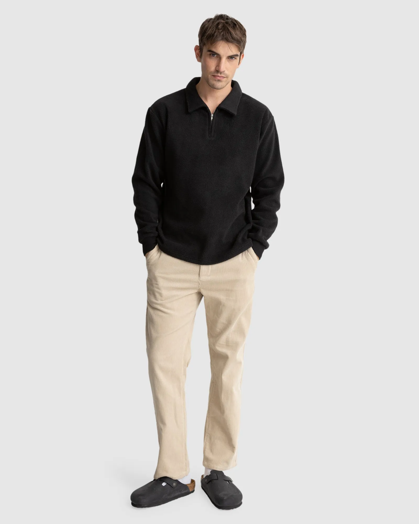 MENS OSKAR QUARTER ZIP REVERSE FLEECE