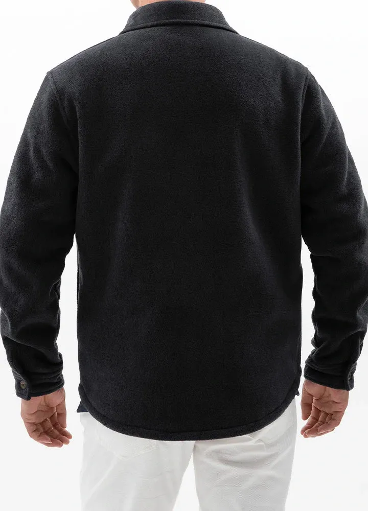 Men's Warm Sherpa Lined Fleece Shirt Jacket