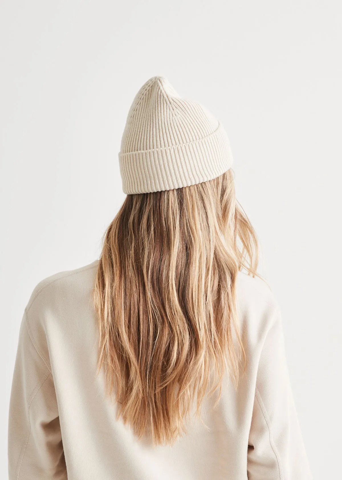 Merino Wool Toque - Bone