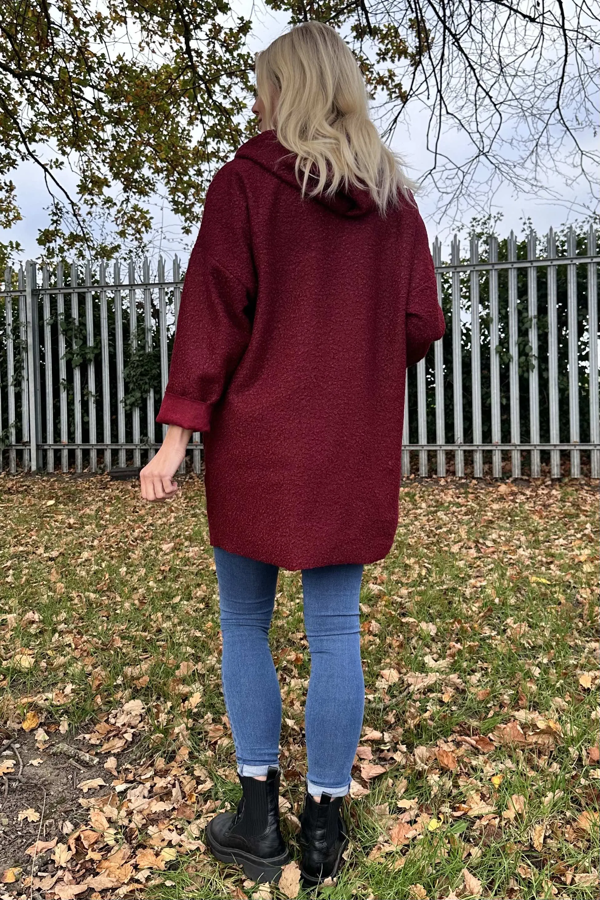 Miranda Boucle Jacket Wine