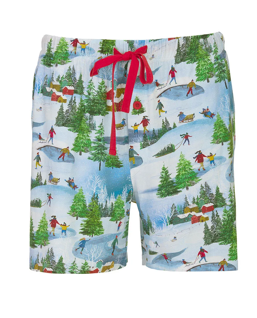 Montana Mens Winterscape Printed Jersey Shorts