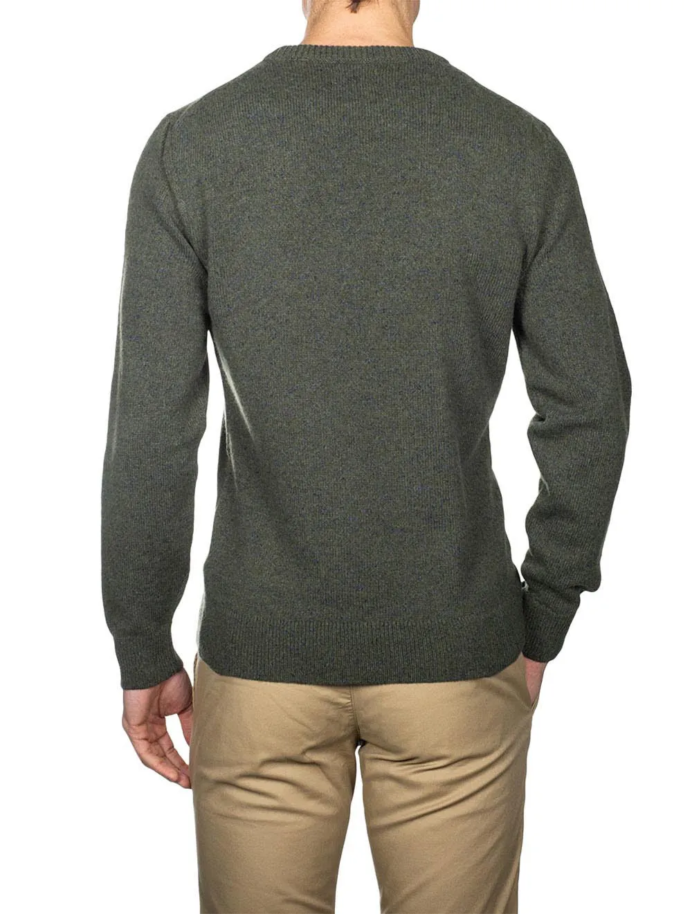 Neps Melange Crew Neck Sweater Army Green