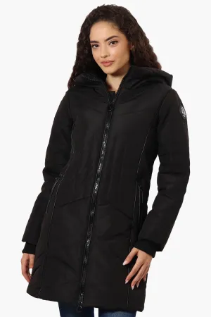 Oppenheimer Double Zip Cinched Waist Parka Jacket - Black