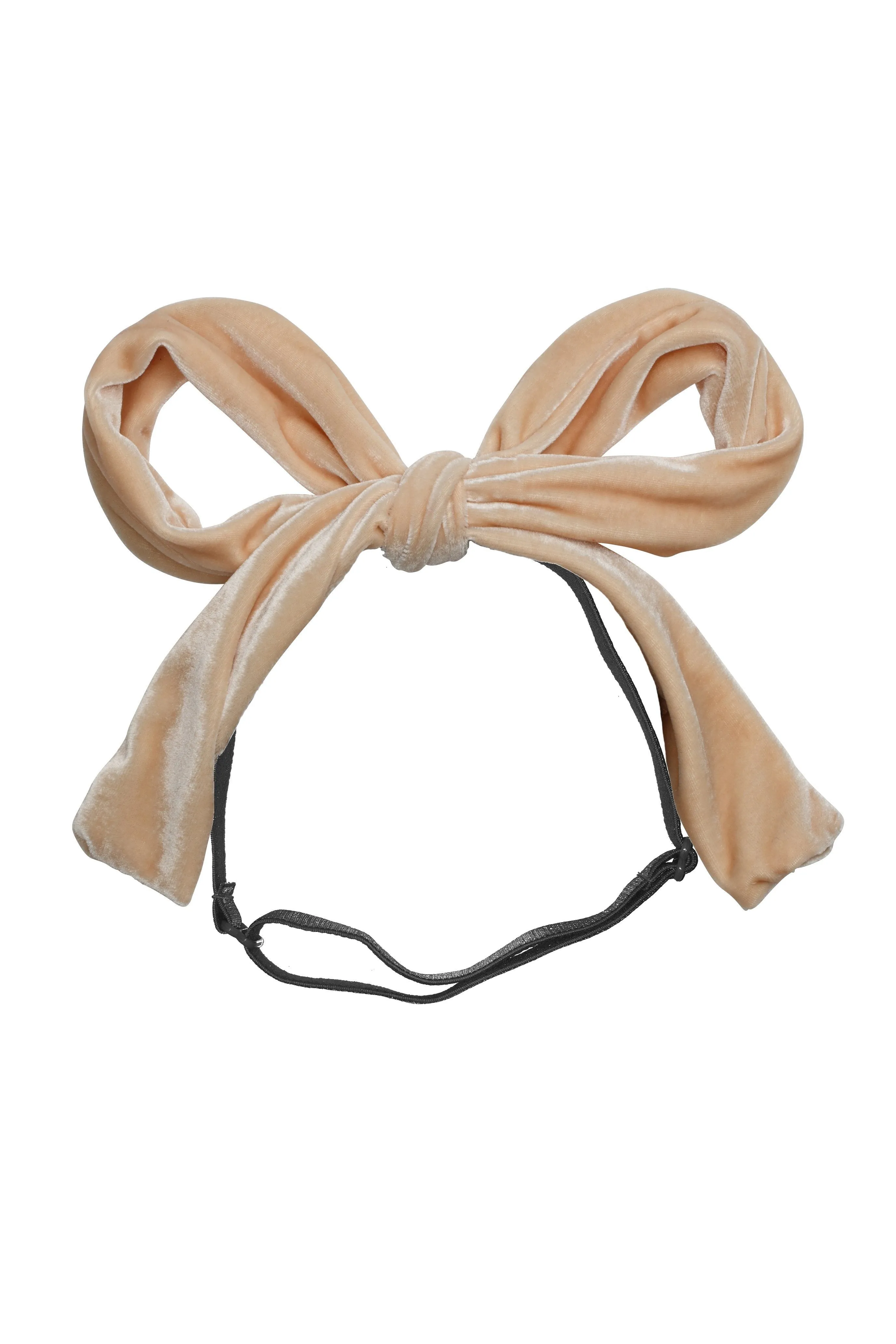 Party Bow Wrap - Pale Peach Velvet