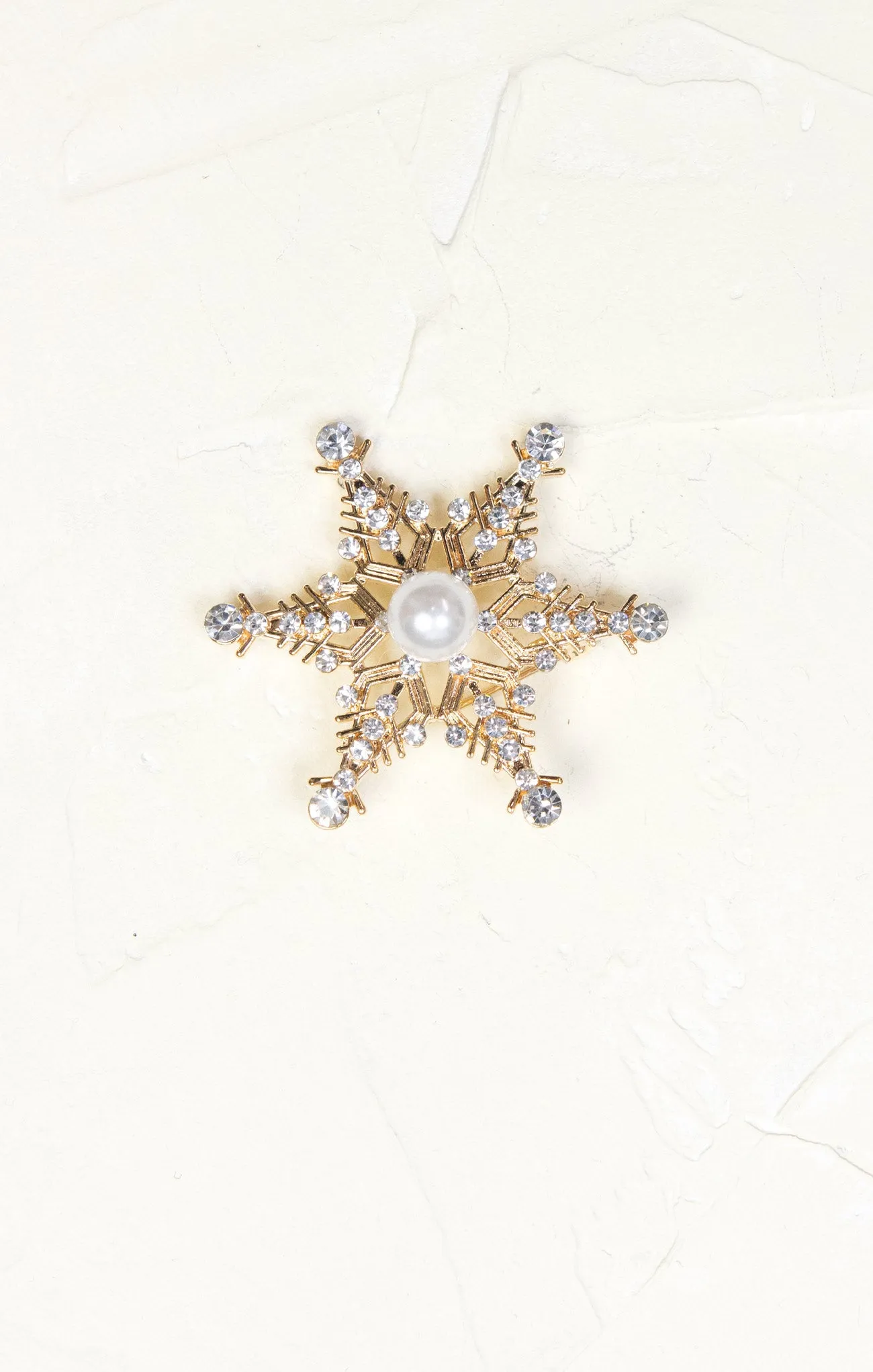 Pearl Snowflake Brooch