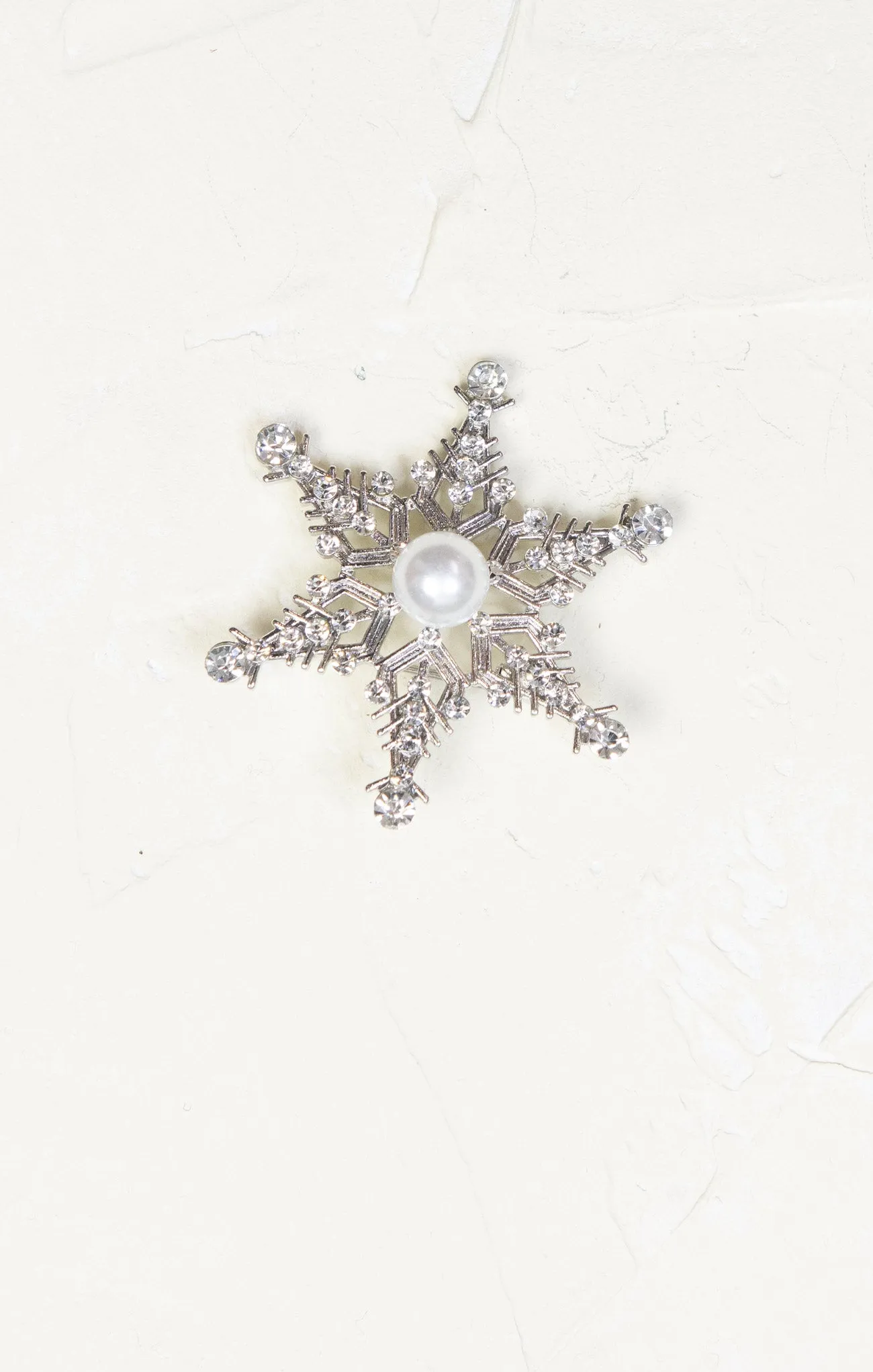 Pearl Snowflake Brooch