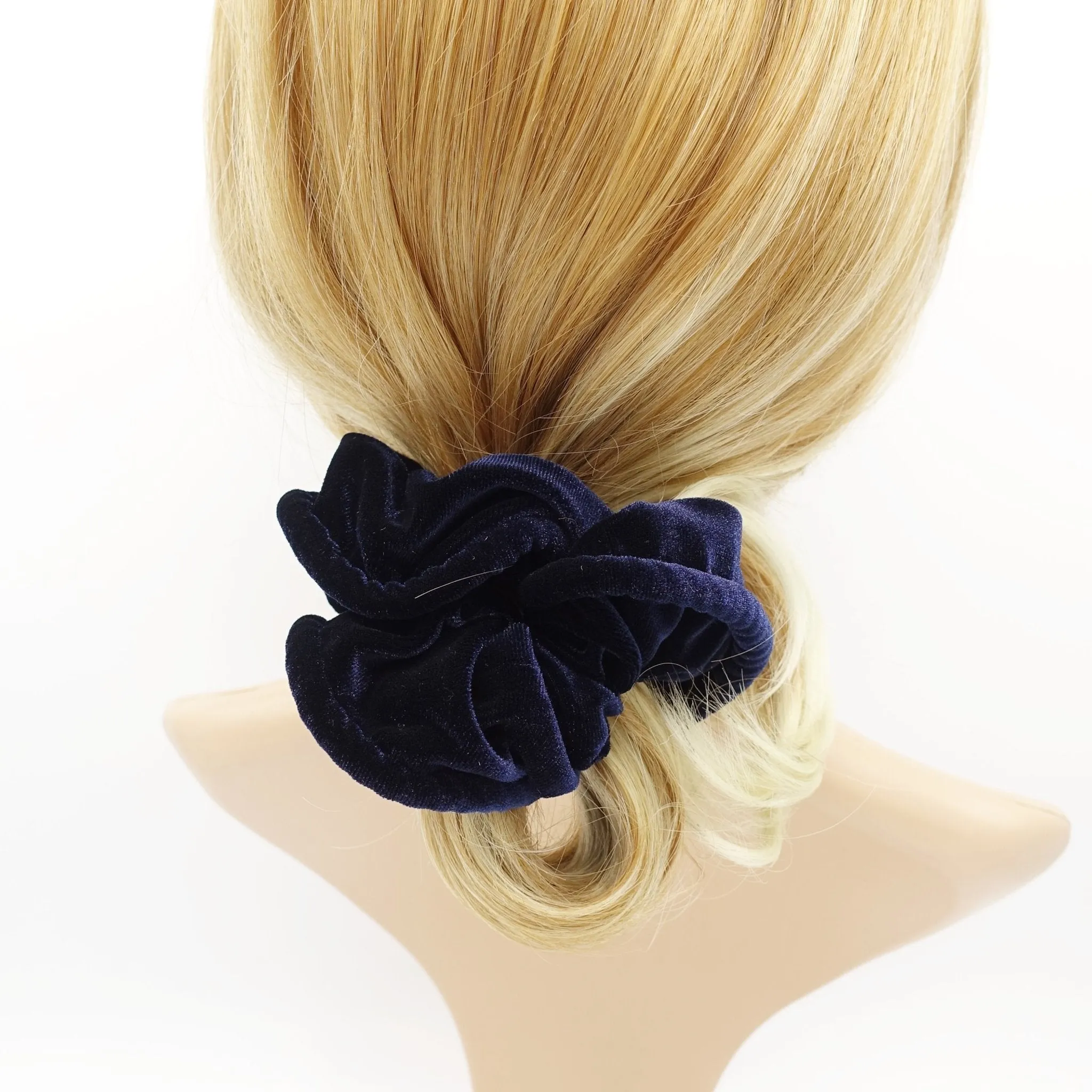 pipe edge solid velvet scrunchies medium scrunchie women hair accessories