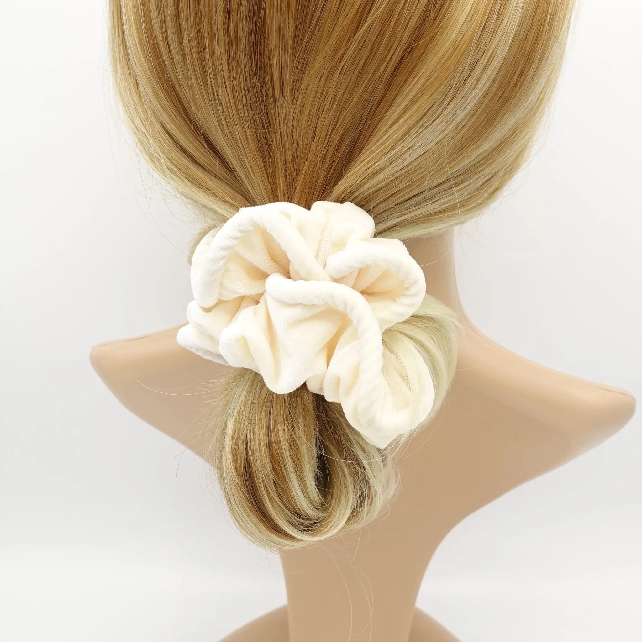 pipe edge solid velvet scrunchies medium scrunchie women hair accessories