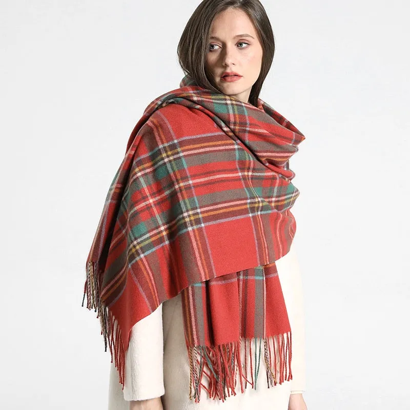 Plaid Soft Winter Scarf