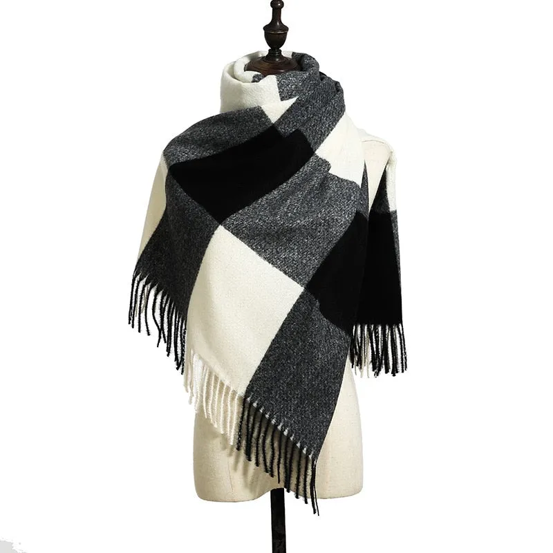 Plaid Soft Winter Scarf