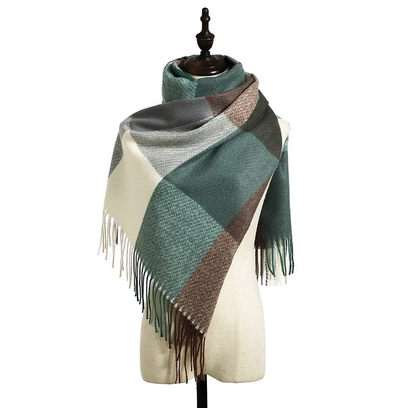 Plaid Soft Winter Scarf