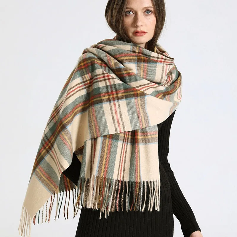 Plaid Soft Winter Scarf