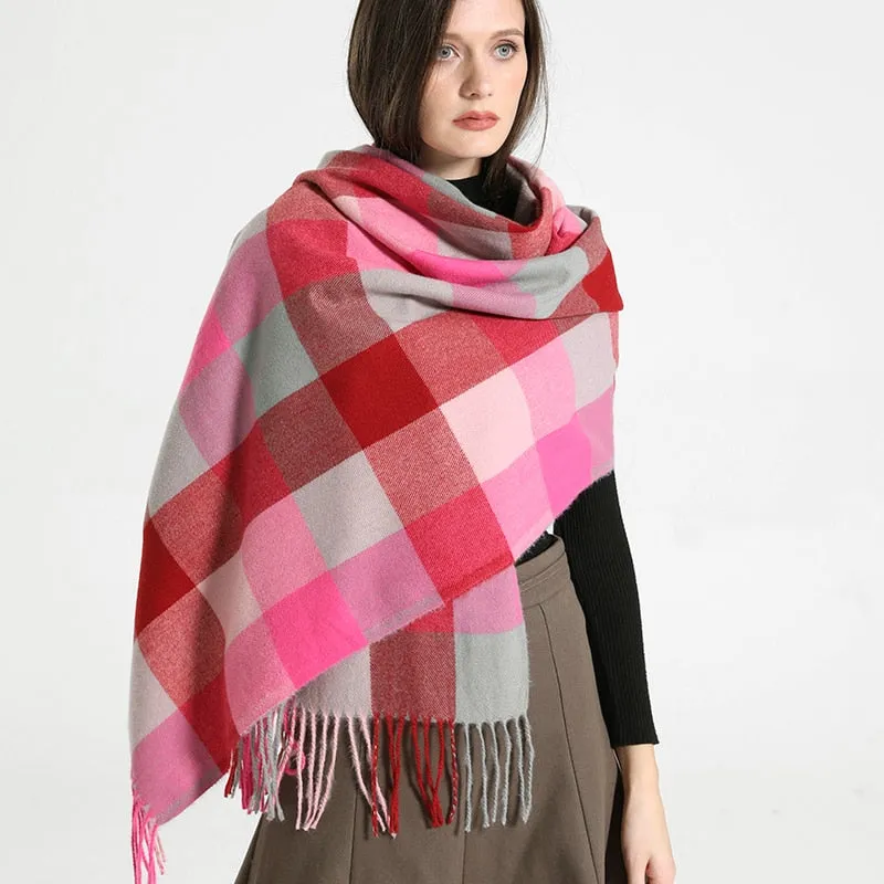 Plaid Soft Winter Scarf