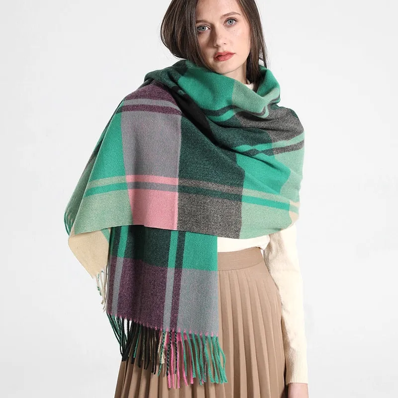 Plaid Soft Winter Scarf