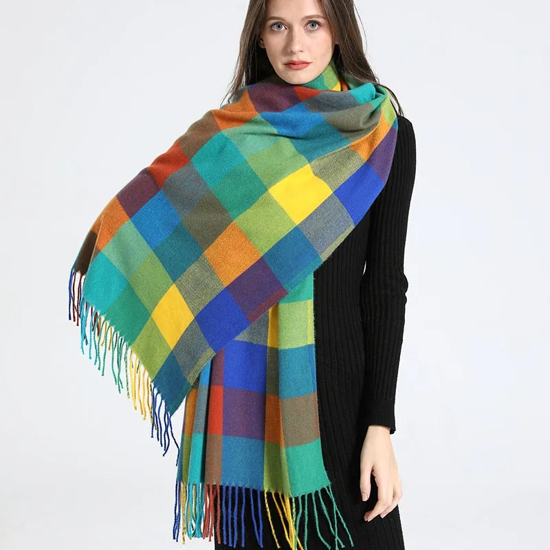 Plaid Soft Winter Scarf