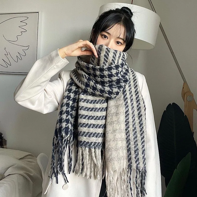 Plaid Soft Winter Scarf