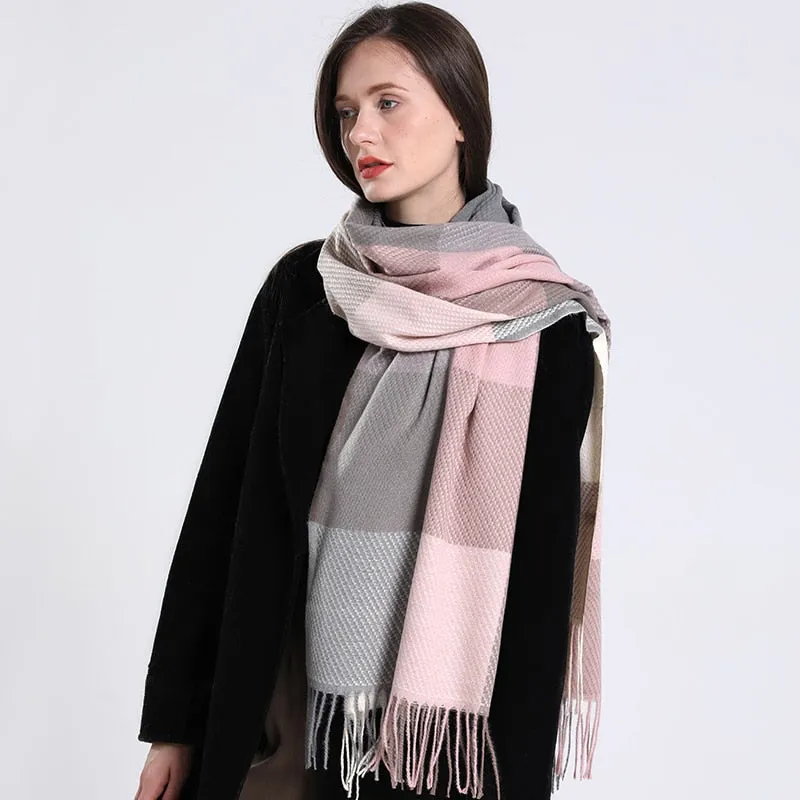 Plaid Soft Winter Scarf