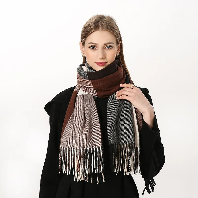 Plaid Soft Winter Scarf