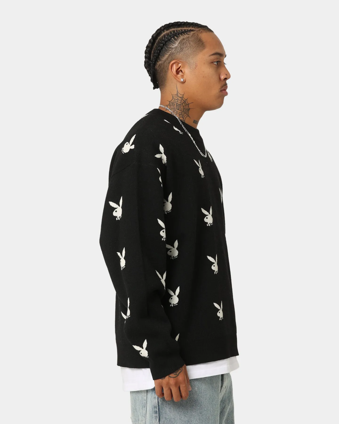 Playboy By CK Bunny Knit Sweater Black