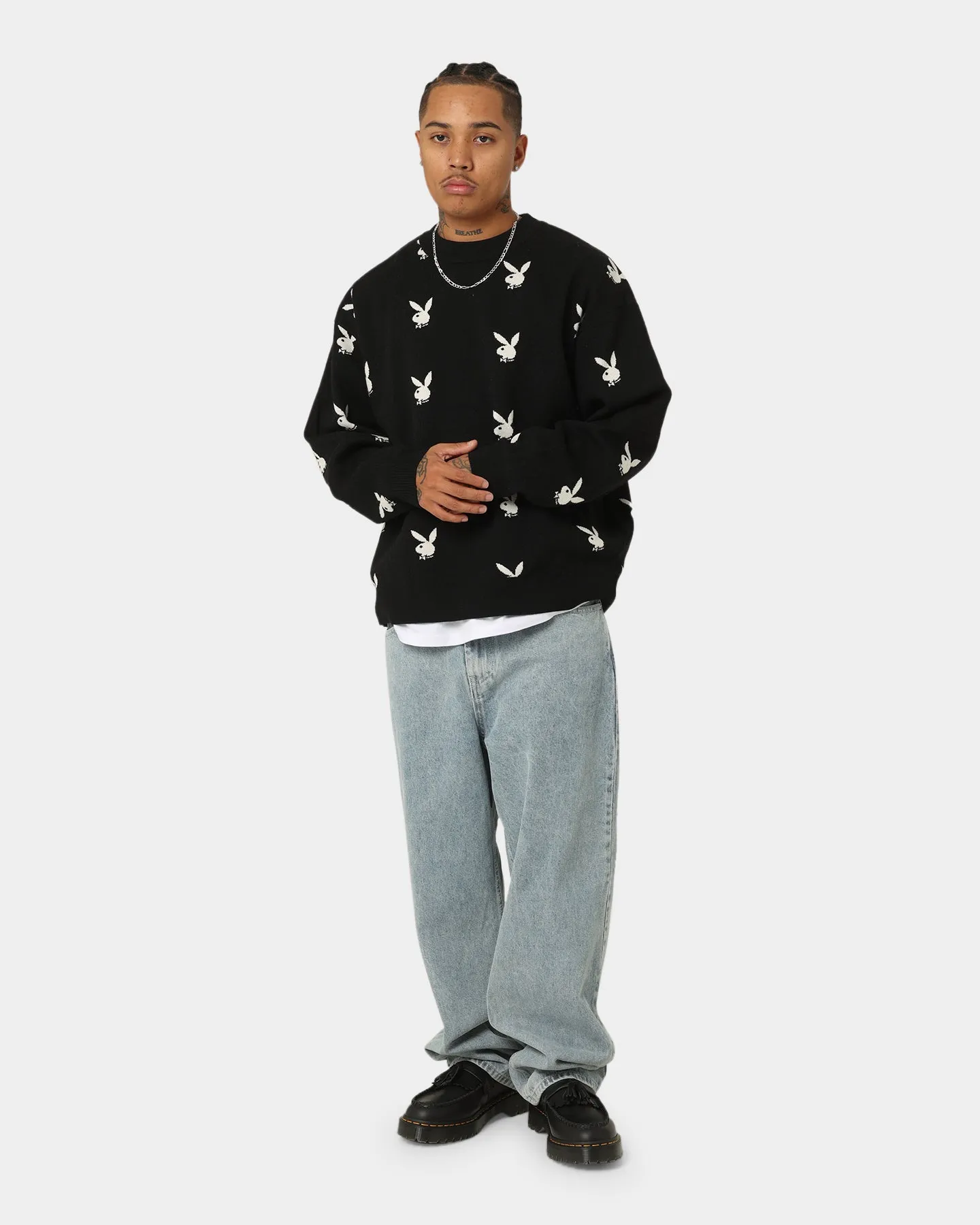 Playboy By CK Bunny Knit Sweater Black