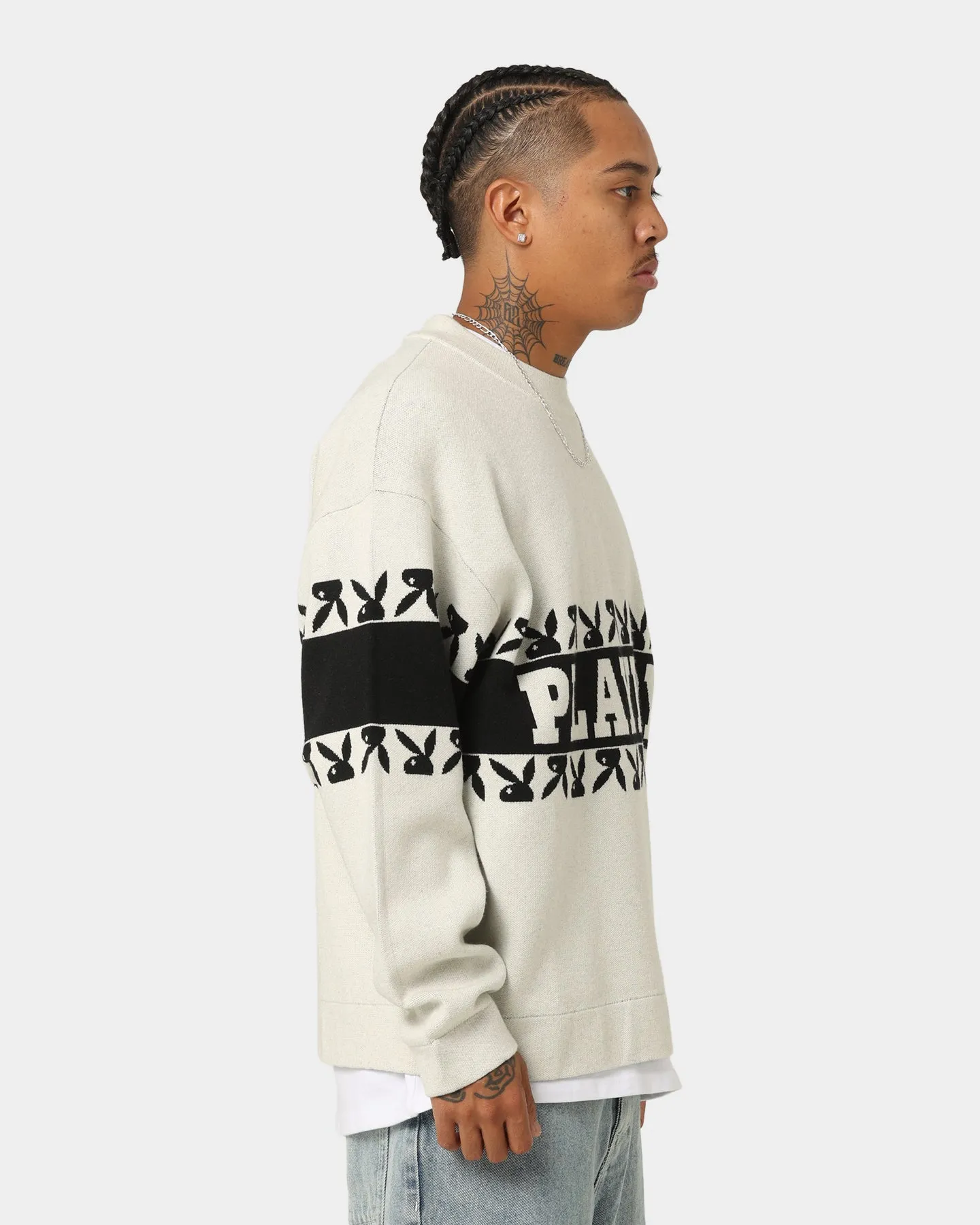 Playboy By CK Cozy Knit Sweater V2 Off White/Black