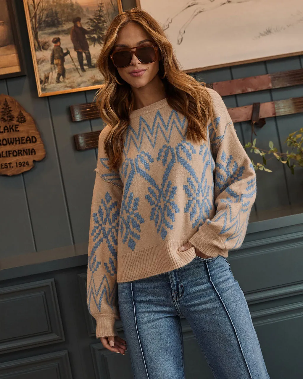 Polar Passage Abstract Sweater