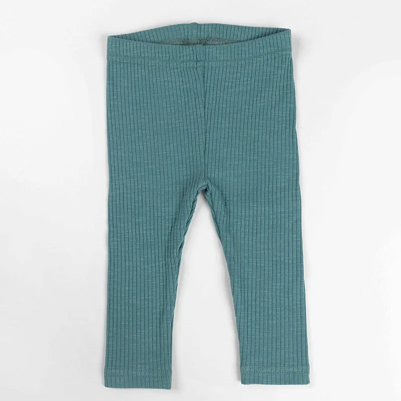 Ponchik Babies   Kids - Cotton Leggings - Jewel Rib