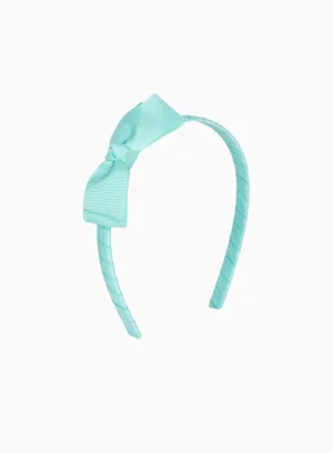 Pretty Bow Alice Band in Aqua