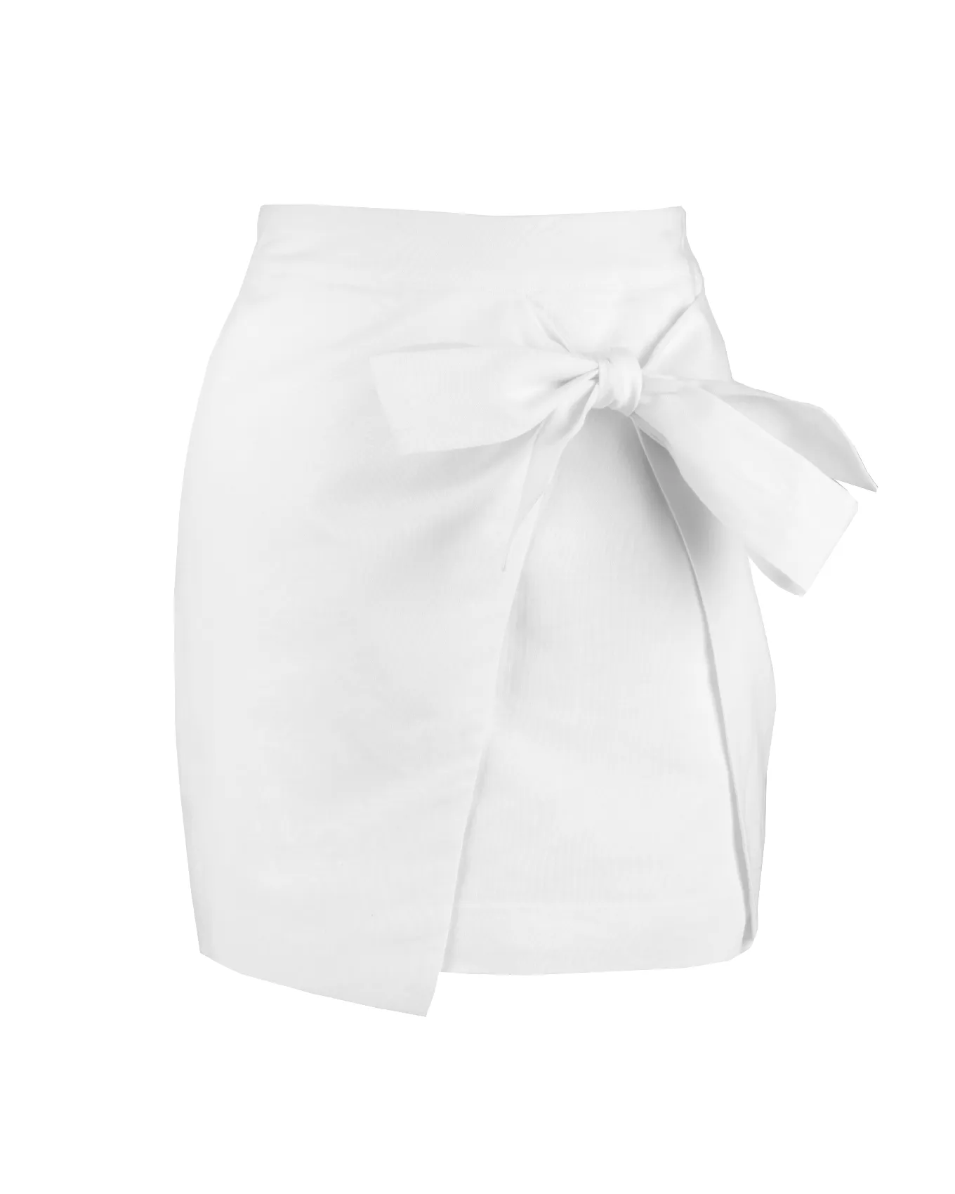 "The Evie" - Linen Mini Skirt (White)