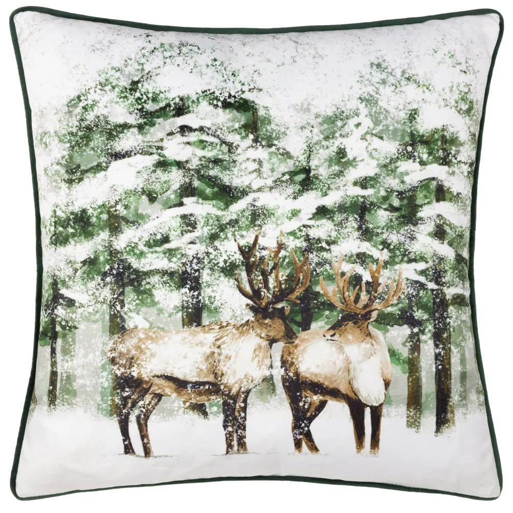 Reindeer Cushion Green