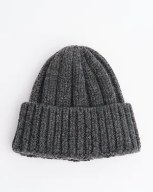 Rib Beanie Charcoal