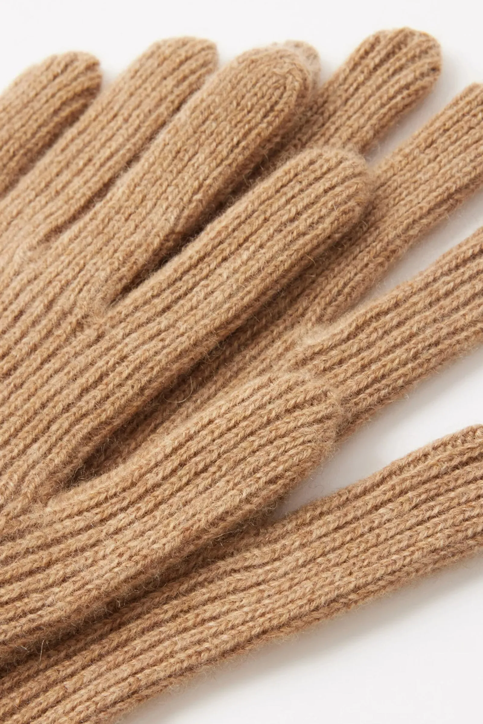 Ribbed-knit Cashmere-blend Gloves