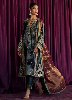 Salma Silver Shirt and Dupatta