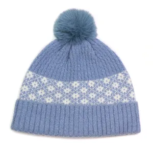 Scandi Floral Bobble Hat