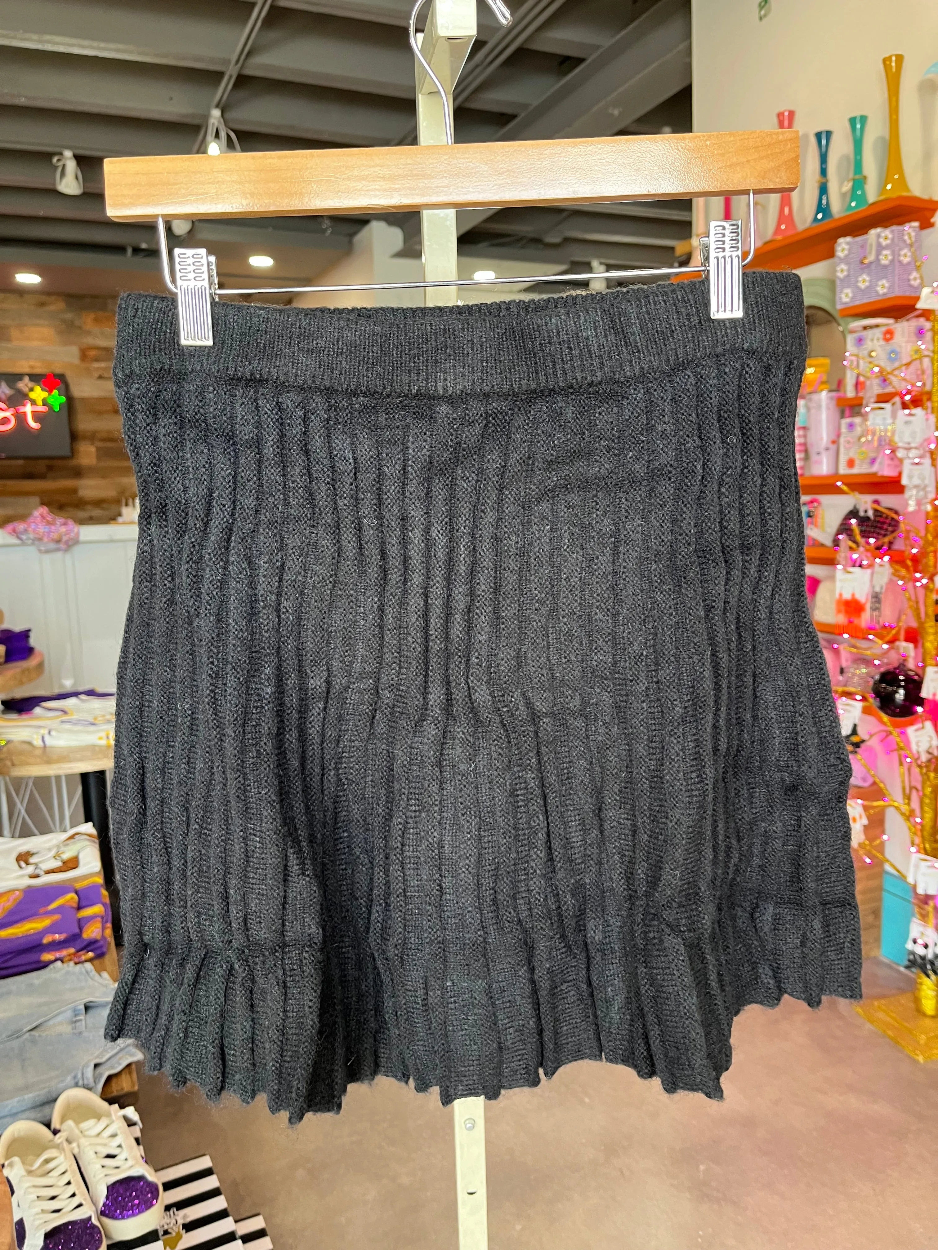 Sincerely Ours Black Farrah Sweater Skirt