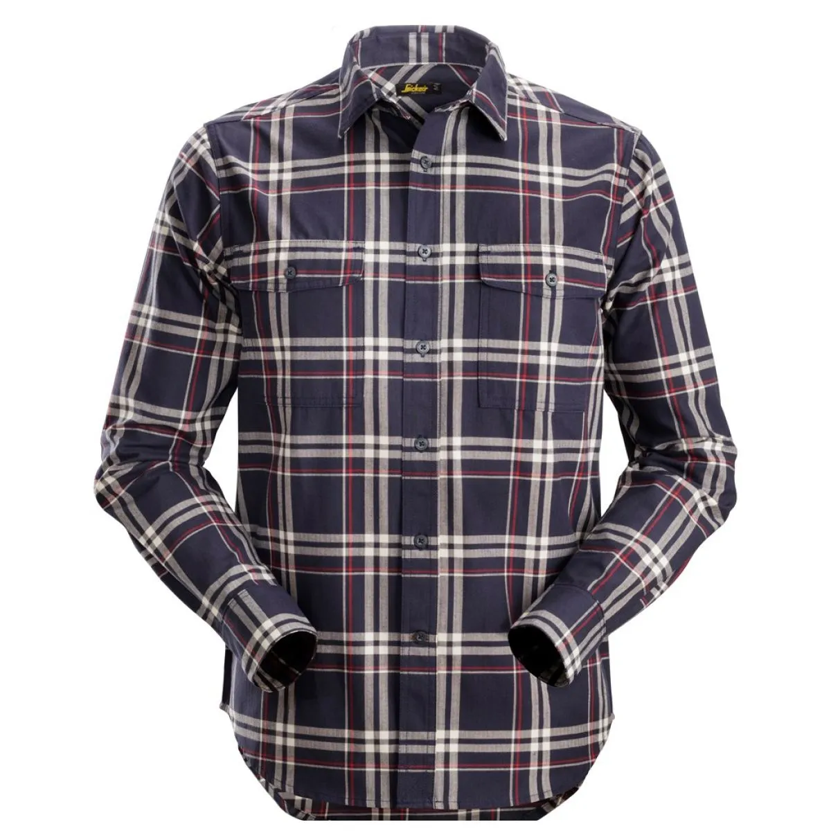 Snickers&#x20;8502&#x20;RuffWork,&#x20;Flannel&#x20;Checked&#x20;l&#x2F;s&#x20;Shirt&#x20;-&#x20;Navy&#x2F;&#x20;Chili&#x20;Red